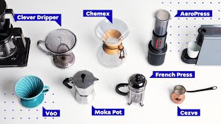 Coffee Brewing Methods: French Press vs Pour Over vs AeroPress and more!