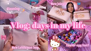 VLOG ♡: cleaning and organizing, Lululemon bag, state fair, girly haul, plushies, & Easter party