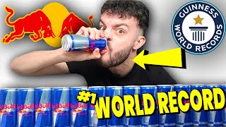 I Beat Tristan Tate's WORLD RECORD (10 Red Bulls in 3 MINUTES??)