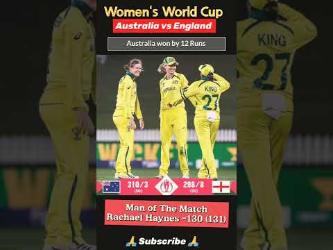 Australia vs England Women's World Cup Match Highlights 🔥 #highlights #indvspak #womensworldcup#icc