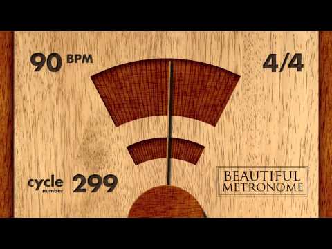 90 BPM 4/4 Wood Metronome HD