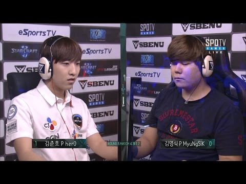 [SBENU SSL 2015] herO vs MyuNgSiK RO.8 Match4 set2 -EsportsTV, Starcraft 2