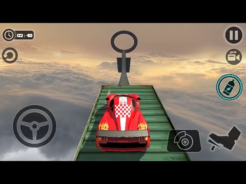 Impossible Stunt Car Tracks 3D: Red Car Driving Stunts Level 11 - Android Gameplay