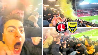 AWAY END CHAOS & PYROS at Charlton 1-2 Oxford - LIMBS & GOAL OF THE SEASON!!!