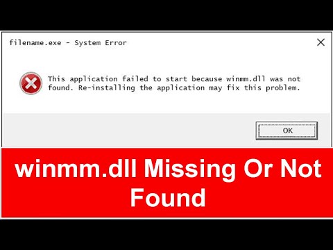 Winmm.dll Missing Or Not Found Error In Windows 10