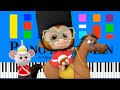 The Grand Duke Of York BabyTV Slow EASY Medium 4K Piano Tutorial