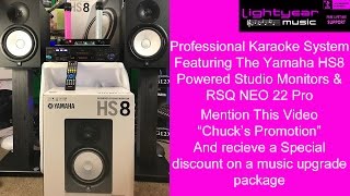Professional Karaoke Machine with Yamaha HS8 Powered Studio Monitors | Lightyearmusic
