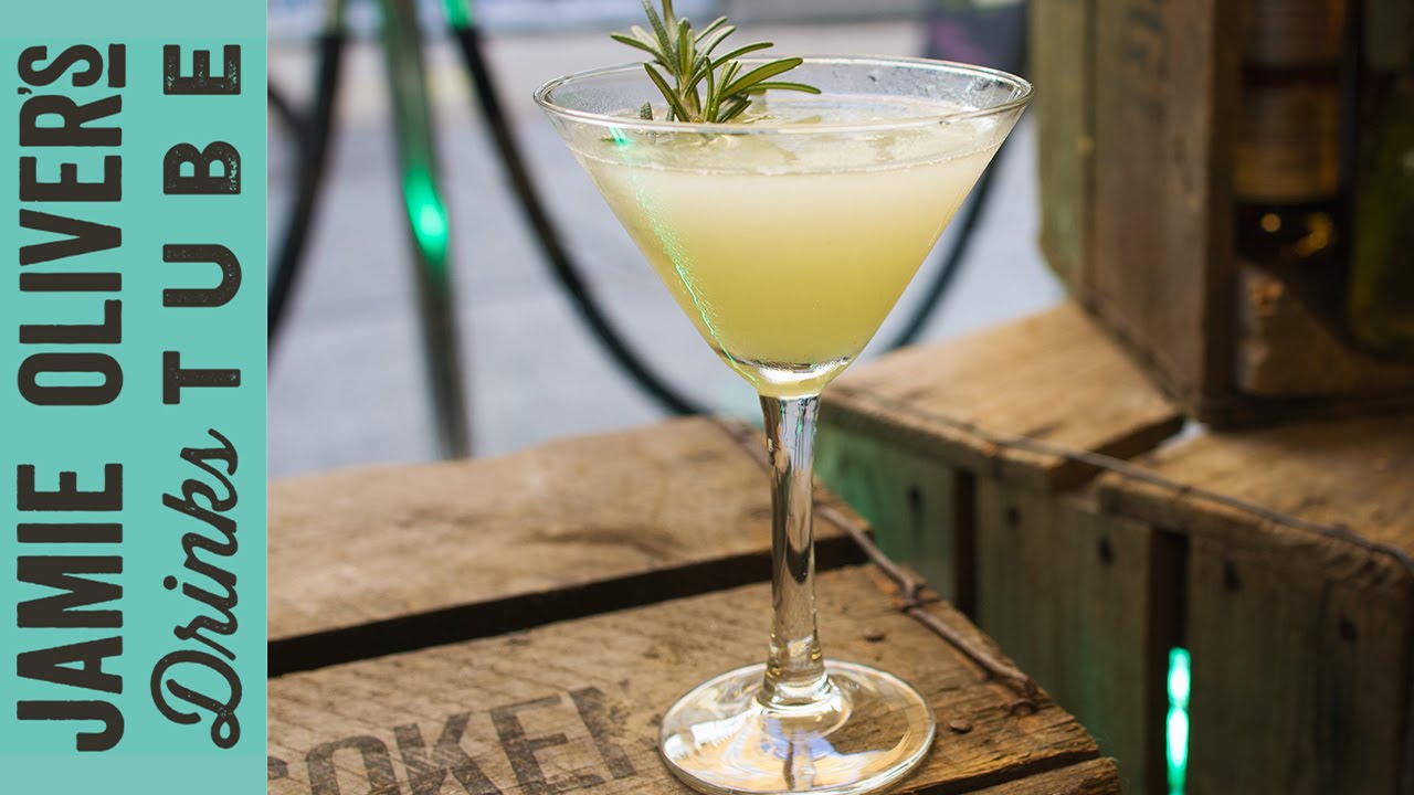 Elder & pear martini cocktail video Jamie Oliver