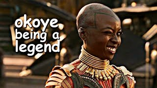 okoye being the legend she is for about three minutes
