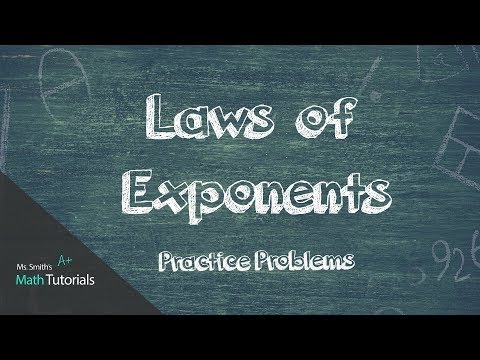 Laws of Exponents Practice Problems