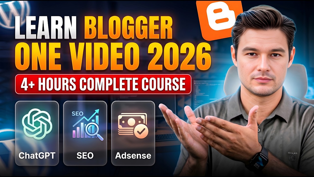 Google Blogger Complete Paid Course 2026 | ChtaGPT + SEO + MONETIZATION