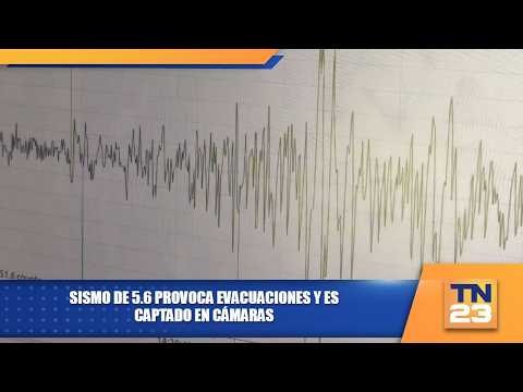 Sismo de 5.6 provoca evacuaciones y es captado en cámaras