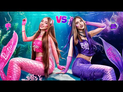 ¡Barbie vs Bratz se Transforman en Sirenas! Desafío de Transformación de Muñecas