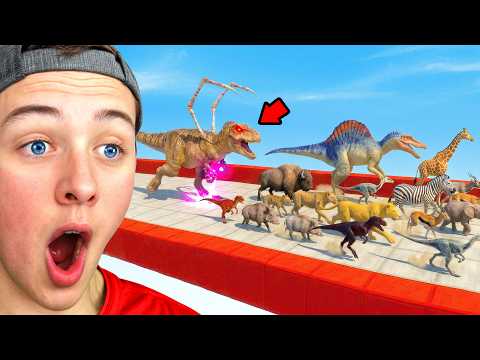 Reacting to ALIEN T-REX SURVIVAL RACE (ARBS)