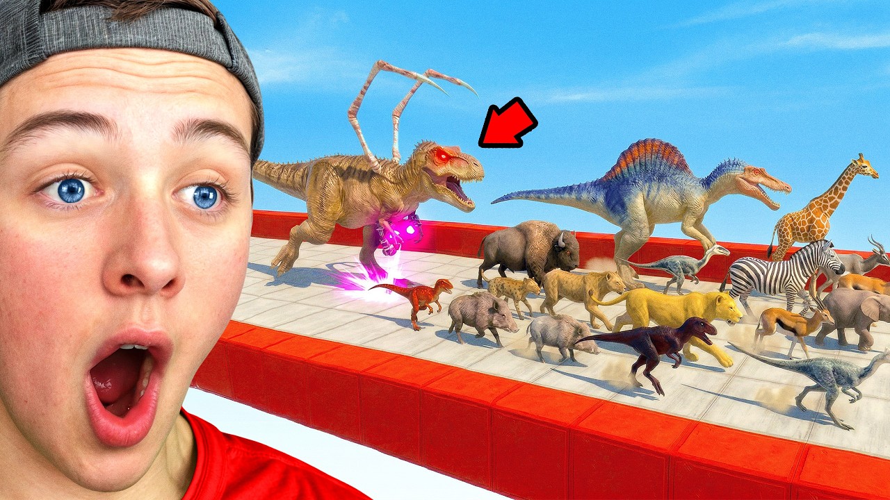 Reacting to ALIEN T-REX SURVIVAL RACE (ARBS)