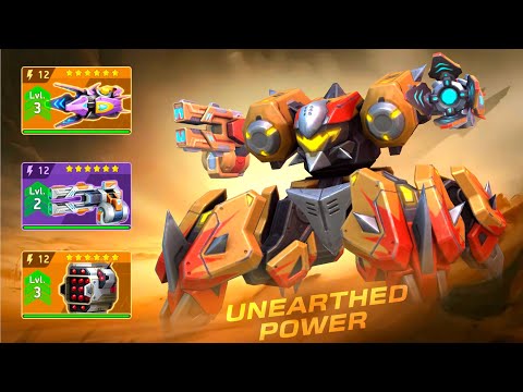 New UNEARTHED POWER - Parasite with Howler 12, Quantum Gun 12, Strike Rocket 12 - Mech Arena