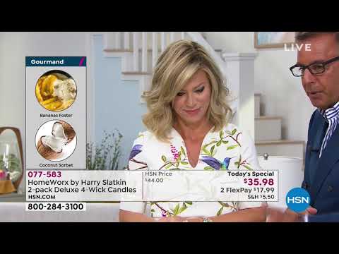 HomeWorx by Harry Slatkin 2pack 4Wick Candles  Fruit Col...