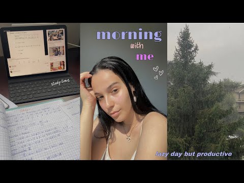 Dite pertace ☁️ my morning routine 💕+ study with me ☕️🧖🏻‍♀️📖