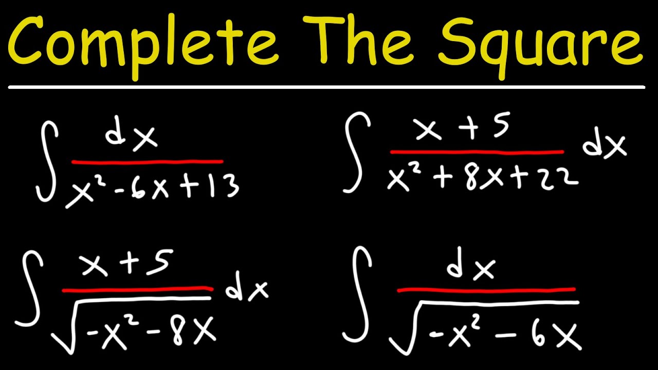 Integration of Rational Functions By Completing The Square - Calculus