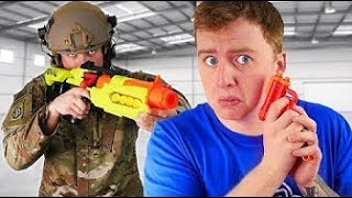 I Challenged an Actual Army Soldier to a NERF Battle...