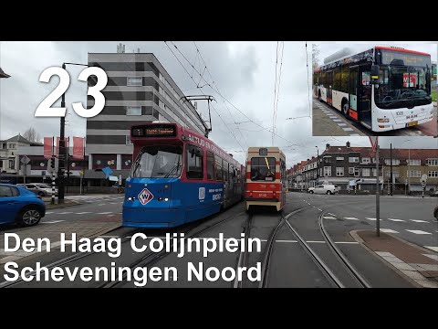 HTM lijn 23: Den Haag Colijnplein - Scheveningen Noord | Omleiding | HTM 1020 | 2023