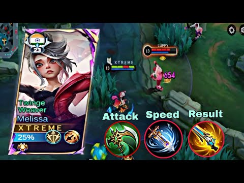 Melissa Best Attack Speed Build 🔥 Mythic Ranked Domination | Moba Legends | Xtreme Pulse 
