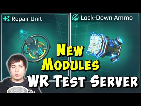 New Modules REPAIR UNIT & LOCKDOWN-AMMO Gameplay - War Robots Test Server WR