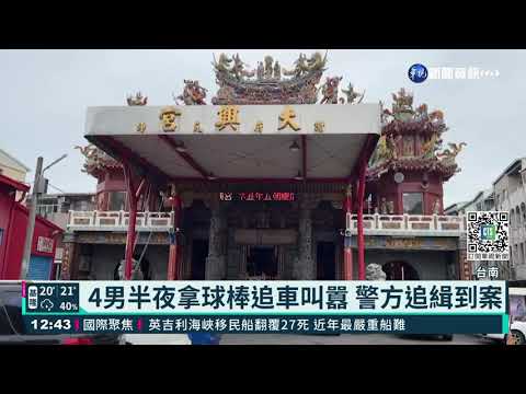 台南4男持球棒叫囂 落網稱"有拍片夢"