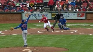 CHC@CIN: Samardzija bloodied by comebacker, stays in