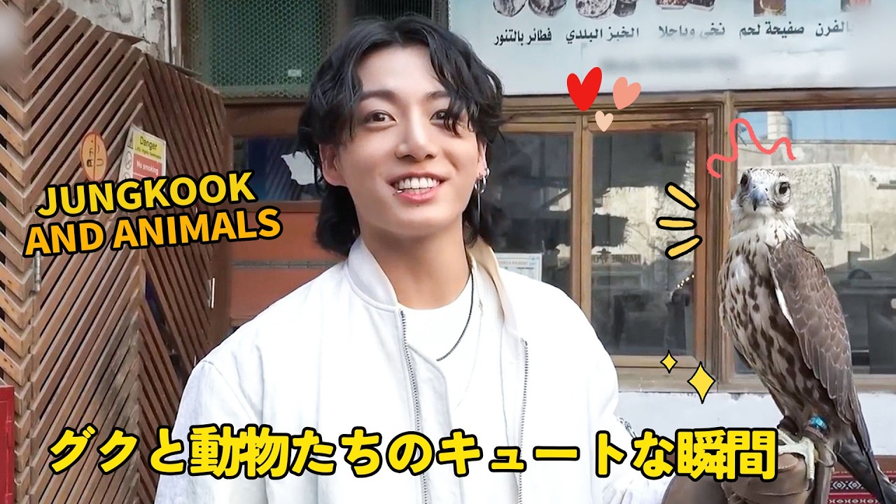 【BTS】ジョングクと動物たちのキュートな瞬間/ Jungkook and Animals
