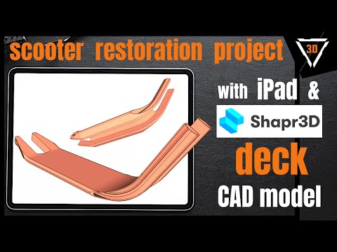 Scooter restoration with iPad and Shapr3D | part 2 | deck #shapr3d #3dmodeling #ipad