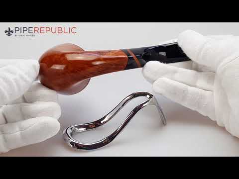 Mastro de Paja MDP#10 braun und orange gefleckt Pfeifen Bent Bulldog Personal Einzelstück