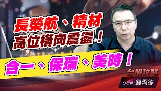 長榮航、精材高位橫向震盪！合一、保瑞、美時！｜台股攻略｜劉烱德 (圖)