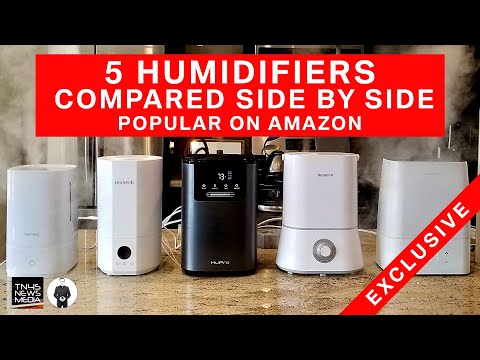 5 Humidifiers Compared Side by Side - Exclusive - From Amazon - The Only Such Test on YouTube - 2021