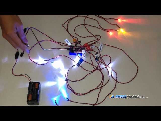 Vídeo relacionado con Tbest Kit de de iluminación LED, 12 Kit de de iluminación LED Simulación de Luces Intermitentes para 1/10 1/8 RC Car/Truck/Crawler