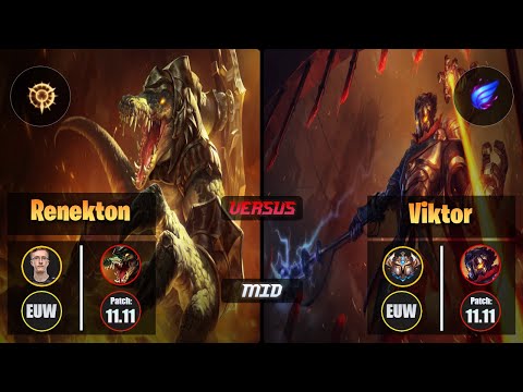 MagiFelix RENEKTON (Mid) [Press the Attack] VS VIKTOR - Challenger EUW Patch 11.11