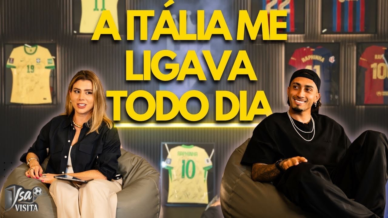 ISA VISITA: Raphinha revela tudo - quase jogou pela Itália, conselhos do Neymar e virada no Barça!