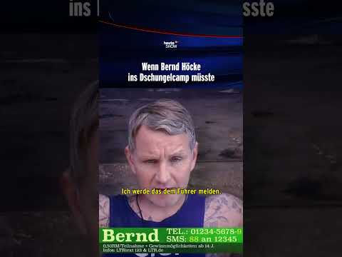 Wenn Bernd Höcke ins Dschungelcamp müsste | heute-show #shorts