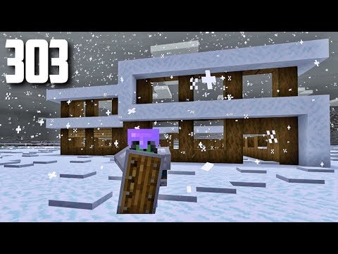 Let's Play Minecraft - Ep.303 : Modern Winter House/This Biome Is Rough!