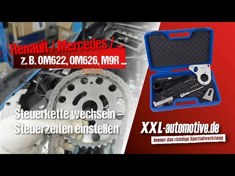 Changing the timing chain on Renault, Mercedes, Opel, Nissan, Fiat engines M9R, M9T, R9M, OM622, ...