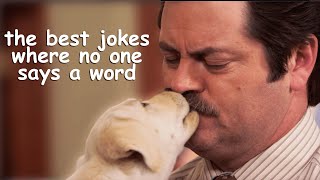 the best parks jokes where no one says a word | Parks and Recreation | Comedy Bites