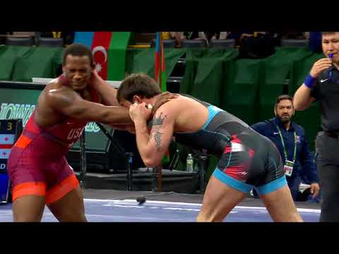 Round 3 FS - 92 kg: J. COX (USA) v. D. MARSAGISHVIL (GEO)
