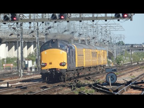 Network Rail DBSO 9714 + HNRC 37612 3Z77 Ferne Park to Dollands Moor  29/6/18