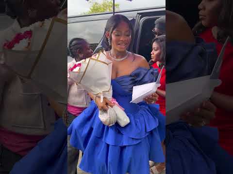 Fans welcome Priscilla with love and flowers at her homecoming product sale in Lagos