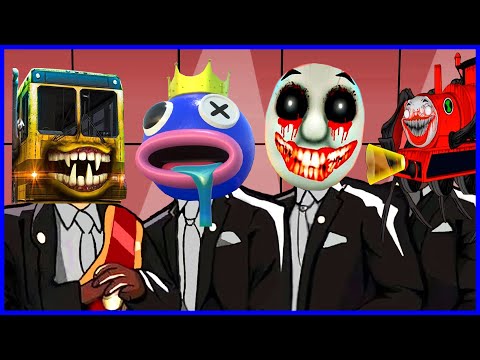 Bus Eater & Rainbow Friends & Thomas The Train & Choo Choo Charles - Coffin Dance Song COVER meme