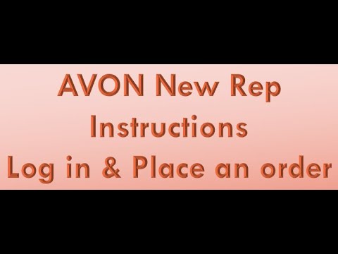 Avon instructions on placing an order