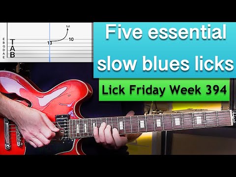 Five Great Dm Slow Blues Licks - Lick Friday Week 394 - Inc Backing Track