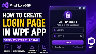How to Create a Login Page in WPF App | Visual Studio 2026