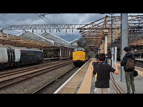 37219 *Mega* clag and fog horns departing Crewe with a really faulty engine on 0Z37! 31/05/25