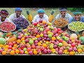 MIXED FRUIT JAM Colorful Healthy Fruits Mixed Jam Recipe Cooking In Village Fruits Cutting Skill